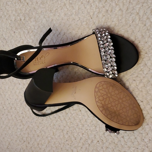 Jewel by badgley mischka block heel black 7 - Picture 3 of 4